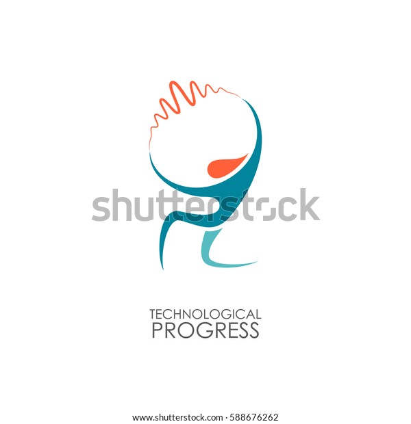 Silhouette Man Hands Operate Energy Vector Stock Vector Royalty