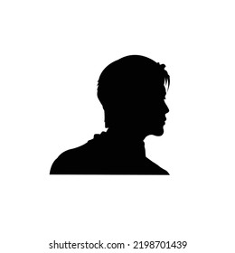 the silhouette of a man has a dazzling handsome face