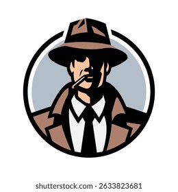 Silhouette of a man in a hat smoking a cigarette.