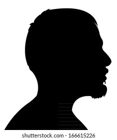 silhouette of a man head 