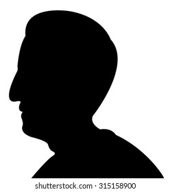 silhouette of a man head 