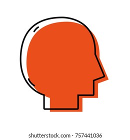 silhouette man head