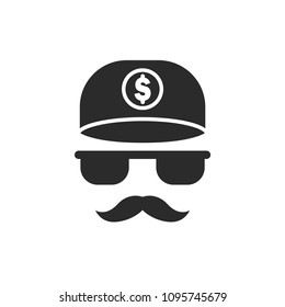 silhouette a man head design