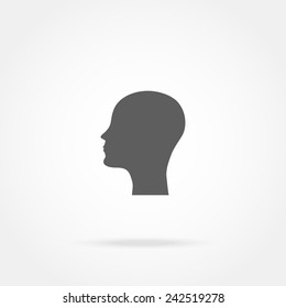 silhouette of a man head icon