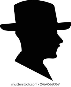 Silueta Hombre Cabeza En Perfil