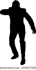 Silueta de un hombre con dolor de cabeza.