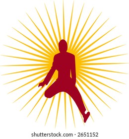 silhouette of man with highlight behind