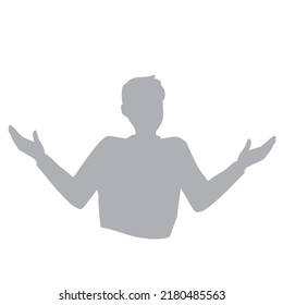 Silhouette of a man with his arms outstretched to make a statement