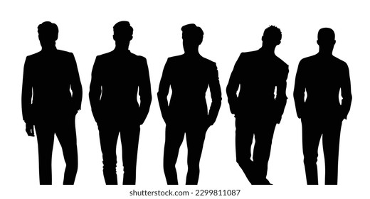 silhouette of a man with his hand in his trouser pocket