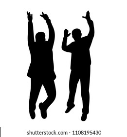 silhouette of a man jumping