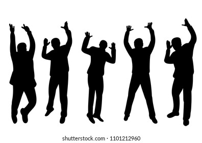 silhouette man jumping, collection