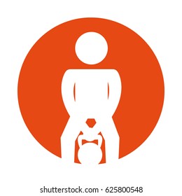silhouette man lunges with kettlebell