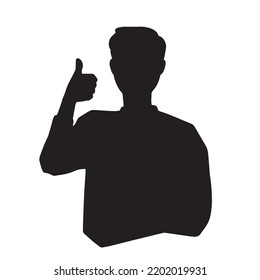 Silhouette Of A Man Making A Nice Gesture