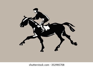 silhouette of a man on  horse rider