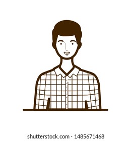 silhouette of man on white background