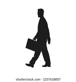 Silhouette of a man on a white background. Vector graphics