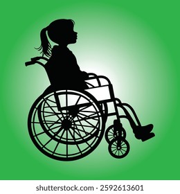 silhouette, man, person, disabled, people, wheelchair, female, illustration, vector, male, wheel, woman, girl, adult, disability, black, concept, background, chair, set, human, sitting, isolated, 