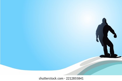 Silhouette of Man Playing Ski