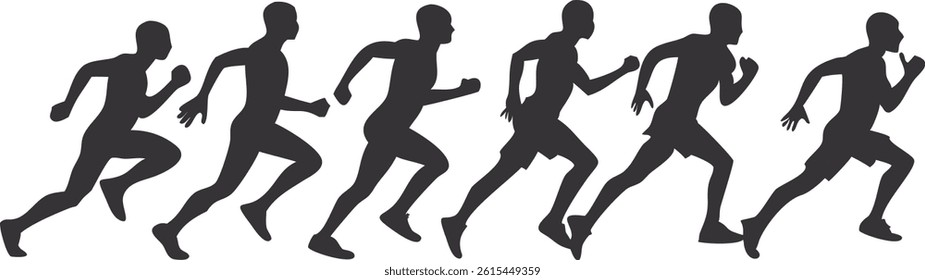 Silhouette of a man playing sports in action vector illustration