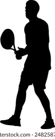 Silhouette Mann spielt Tennis Illustration