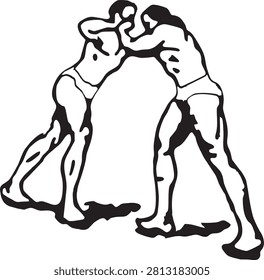 silhouette of a man in a riesling pose