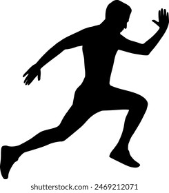 Silhouette of a man running