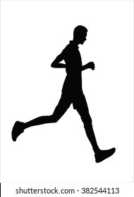 Boy Running Silhouette Vector Stock Vector (Royalty Free) 1360503371 ...