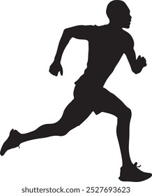 Silueta de un hombre corriendo en formato Vector.