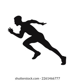 silhouette of a man running.icon of a runner.sport icon	