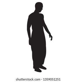silhouette of a man standing