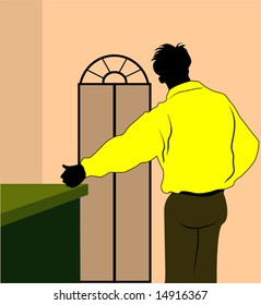  silhouette of man standing 	