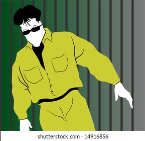 silhouette of man standing 	