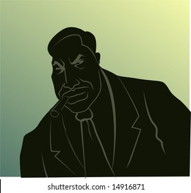 silhouette of man standing 	