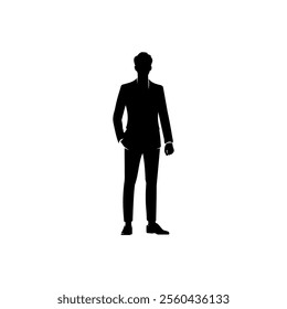 Silhouette of a man standing.