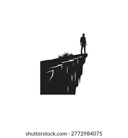 Silhouette of a man standing alone