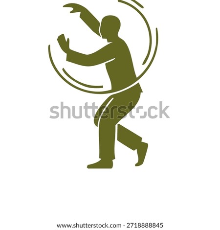 silhouette of a man standing inside a protective circle for safety assurance