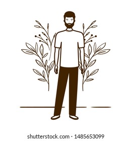 silhouette of man standing with landscape background