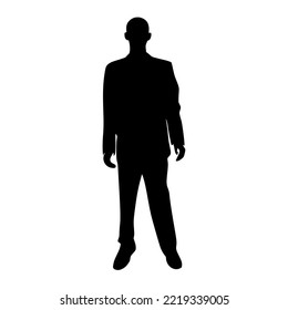 silhouette of a man standing still