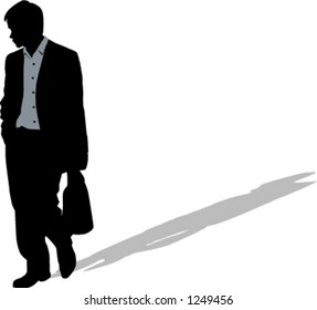 silueta de hombre en traje