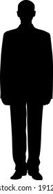 Silhouette Man Suit That Stands Vector Stock Vector (Royalty Free ...