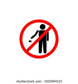 Silhouette of a man, throwing garbage in a bin, isolated on white background.