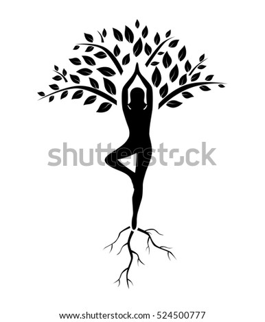 Silhouette of Woman in Yoga Pose - Vectorjunky - Free Vectors, Icons, Logos  and More