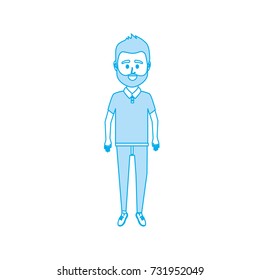 silhouette man with t-shirt and pants design
