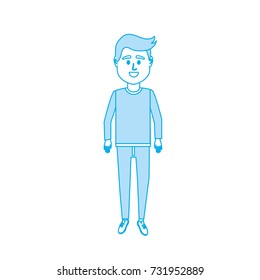 silhouette man with t-shirt and pants design