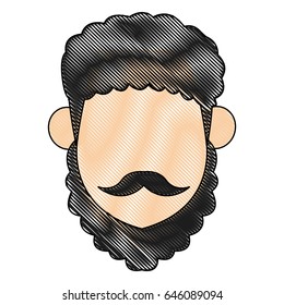 silhouette man with turban mustache nativity