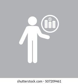 Silhouette of a man vector icon