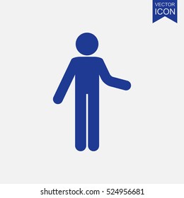 Silhouette of a man vector icon