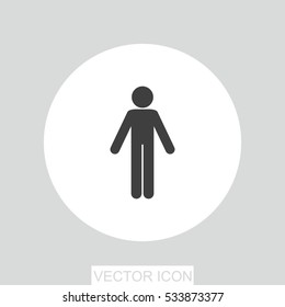Silhouette of a man vector icon