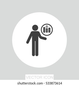 Silhouette of a man vector icon