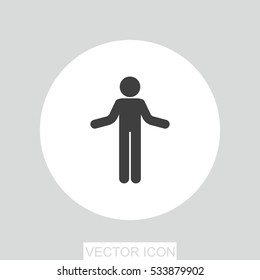 Silhouette of a man vector icon